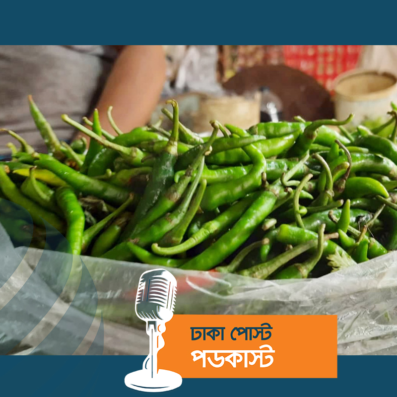 বাজারে কাঁচামরিচের ঝাঁজই বেশি