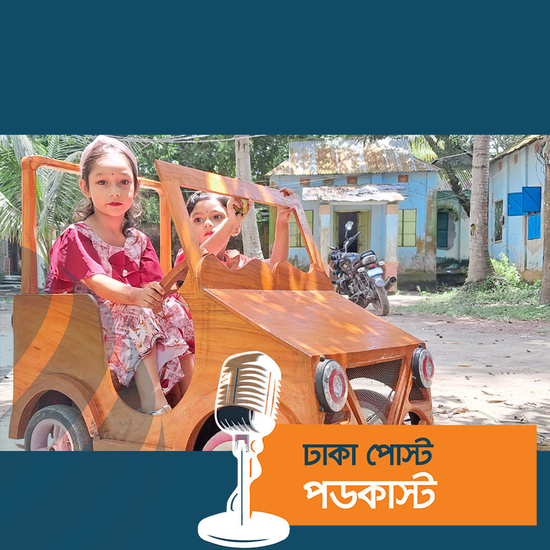 এবার ভাতিজির জন্য কাঠের জিপ গাড়ি বানালেন বুলবুল