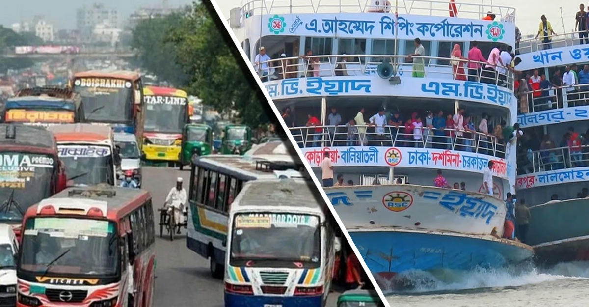 রোববার দুপুর পর্যন্ত চলবে বাস-লঞ্চ