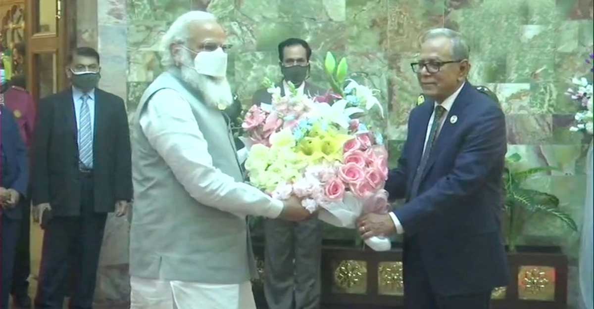 বঙ্গভবনে নরেন্দ্র মোদি