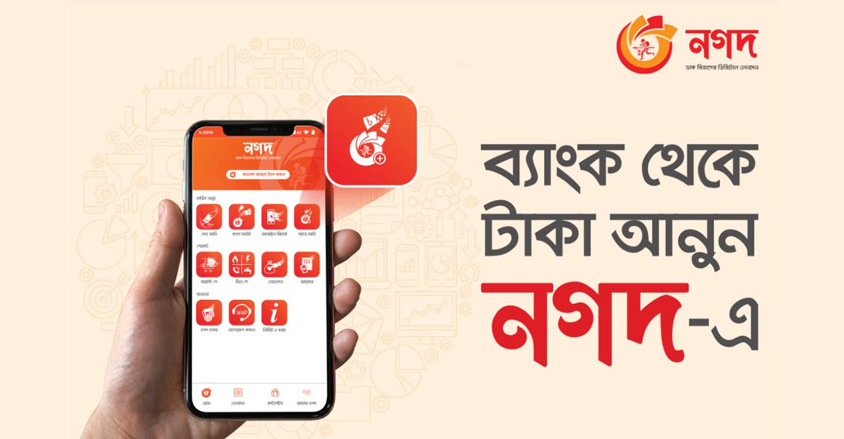খরচ ছাড়াই ব্যাংক থেকে টাকা আসবে নগদ-এ