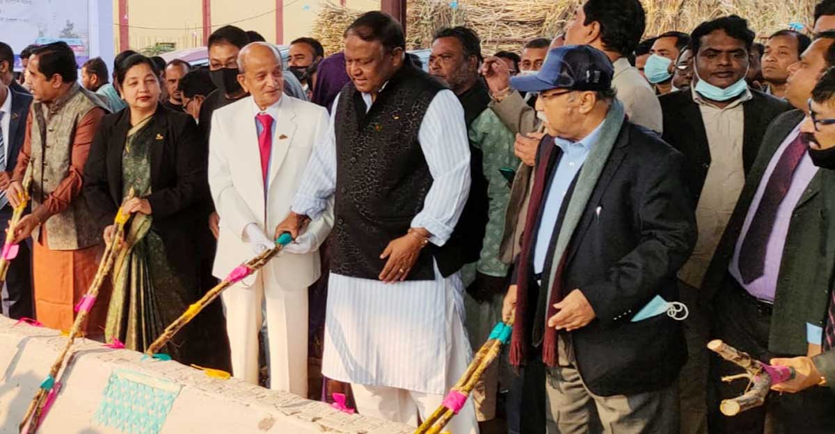 দর্শনা সুগার মিলে আখ মাড়াই চালু