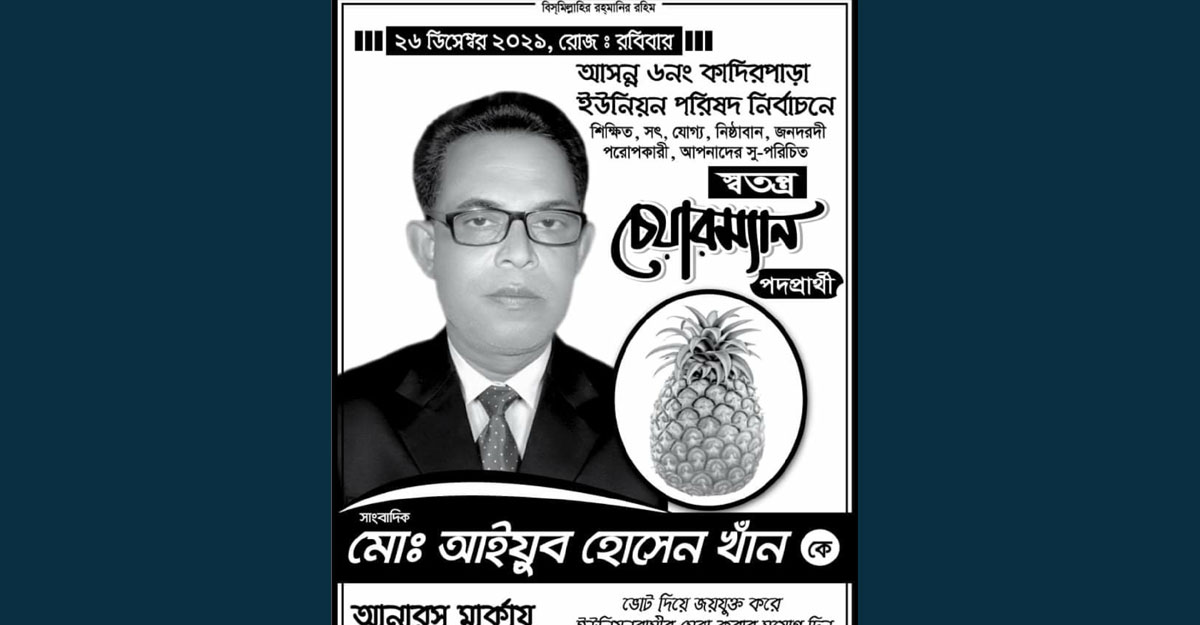 আনারস নিয়ে লড়ছেন সাংবাদিক আইয়ুব