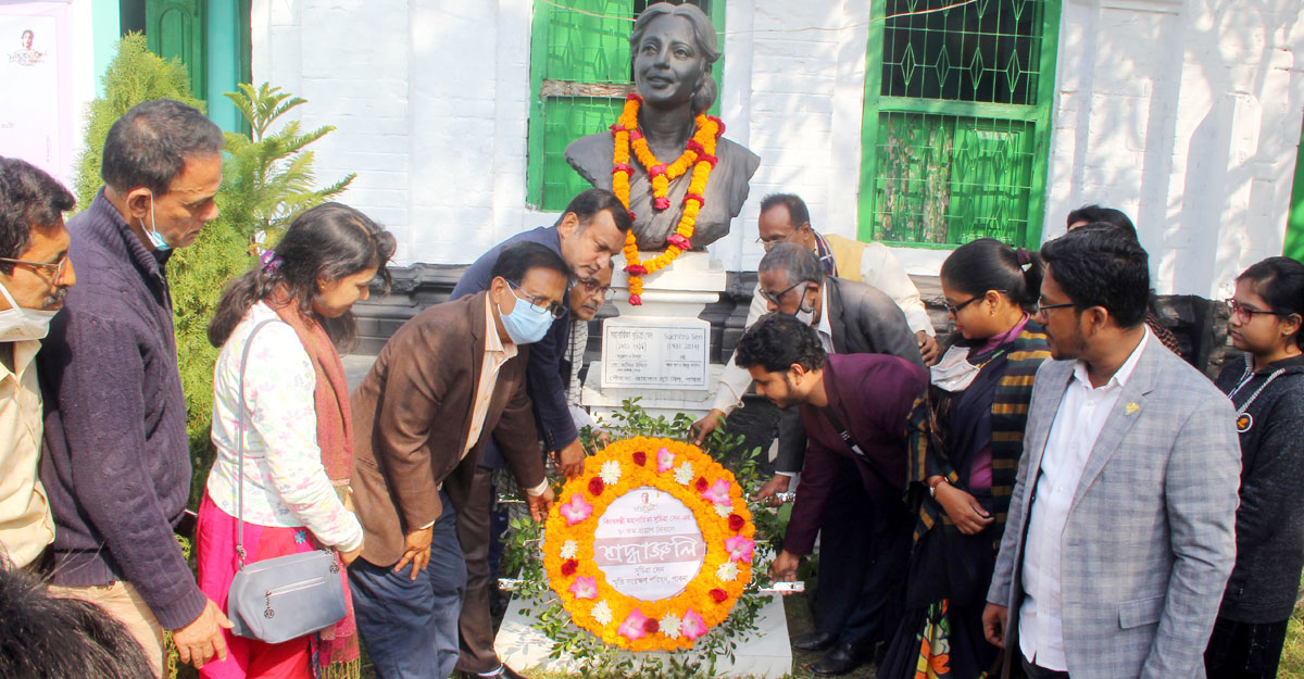 পাবনায় সুচিত্রা সেনের অষ্টম প্রয়াণ দিবস পালিত