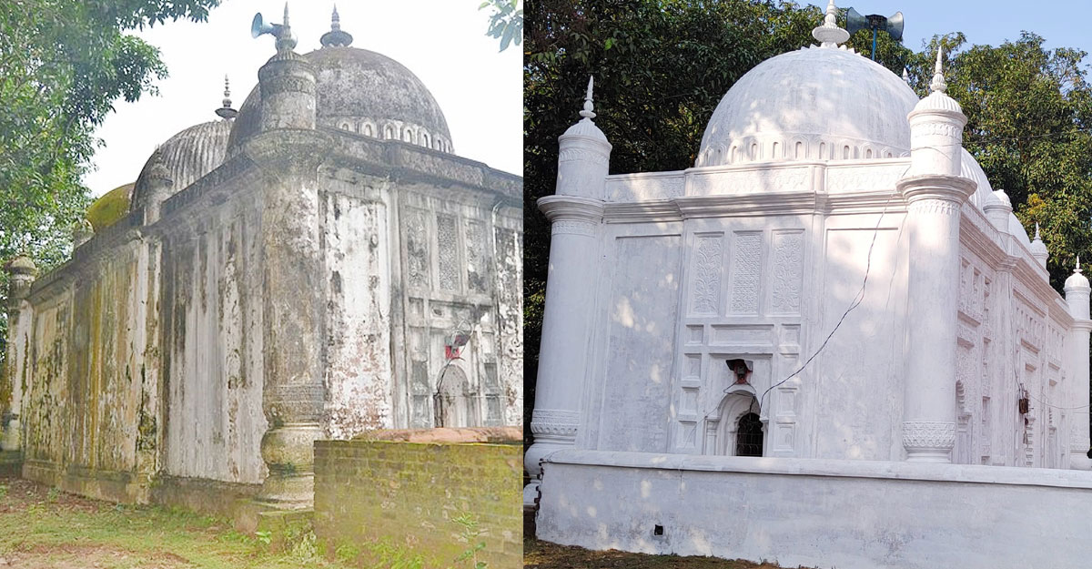 ২০০ বছরে ঐতিহ্যের ফুলচৌকি মসজিদ