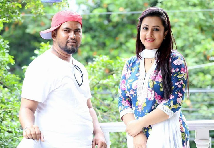 শুটিংয়ে নায়িকা পূর্ণিমার সঙ্গে সাখাওয়াত মানিক