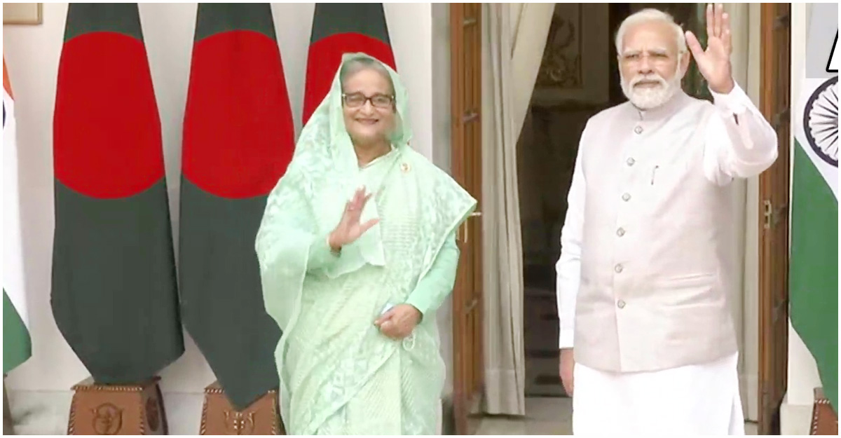হায়দ্রাবাদ হাউসে বৈঠকে হাসিনা-মোদি