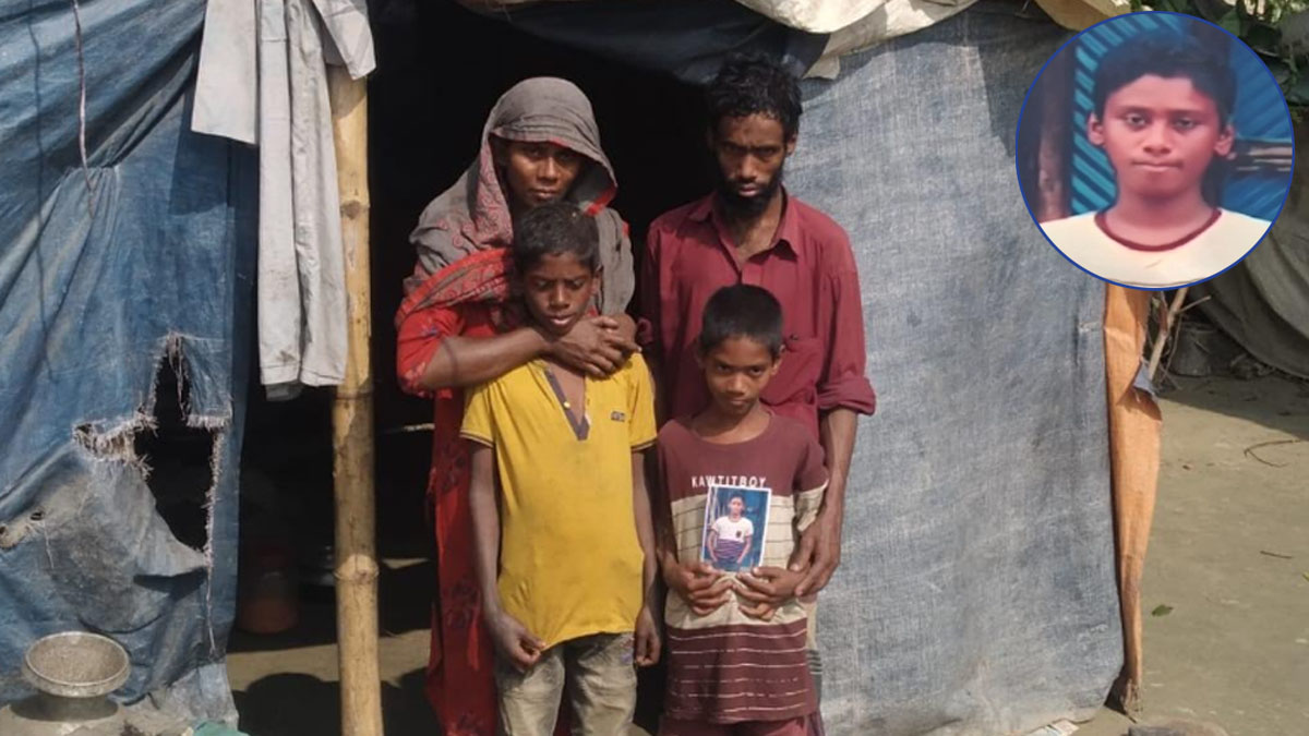 ঝুপড়ি ঘরে বসবাস কন্টেইনারে মালয়েশিয়া যাওয়া কিশোর ও তার পরিবারের