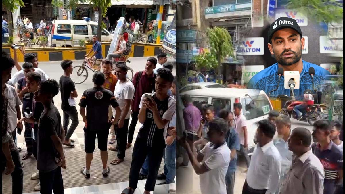 তামিমের অপেক্ষায় হোটেলের সামনে ভক্তদের ভিড়
