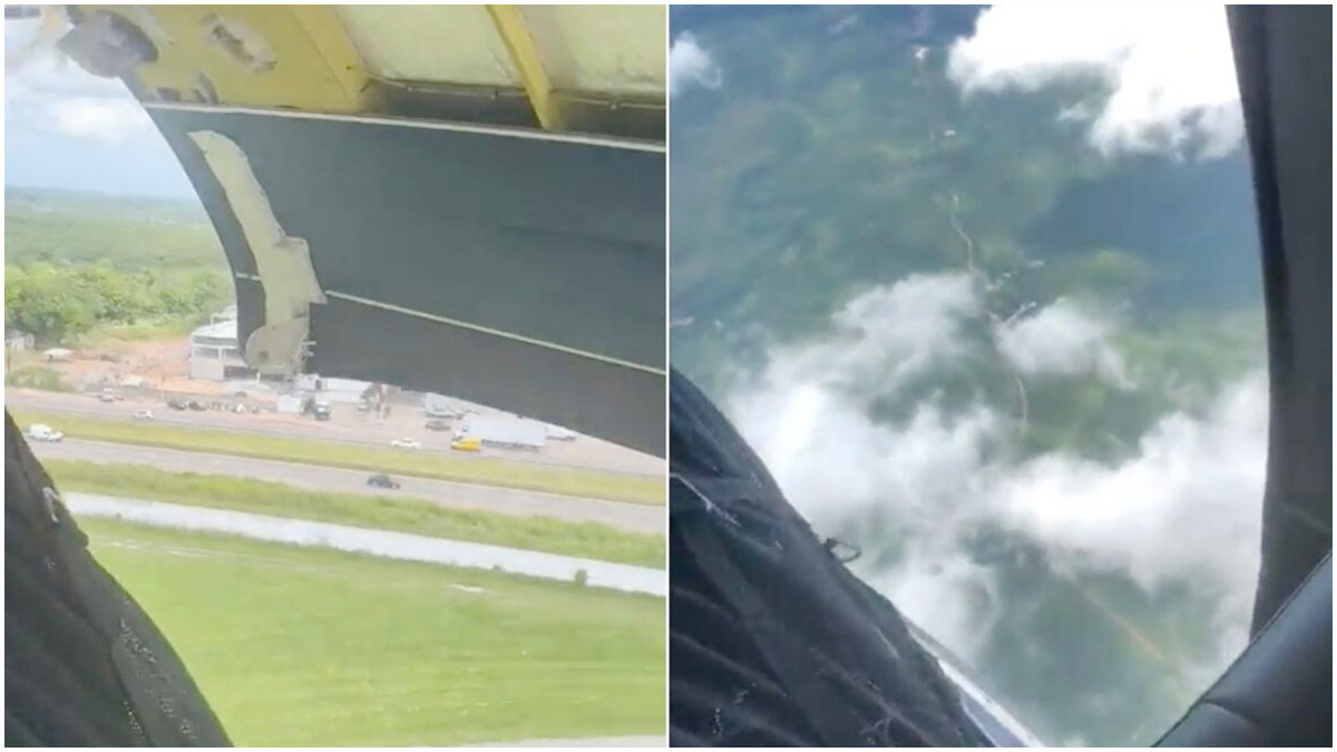 মাঝ আকাশে বিমানের দরজা খুলে যাওয়ার ভয়ানক ভিডিও ভাইরাল