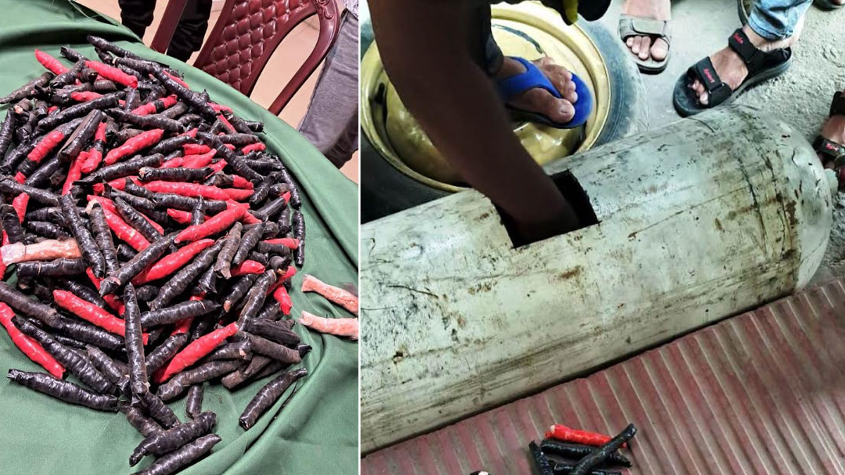 গাড়ির গ্যাস সিলিন্ডার কেটে মিলল ৬৪ হাজার পিস ইয়াবা, আটক ৬