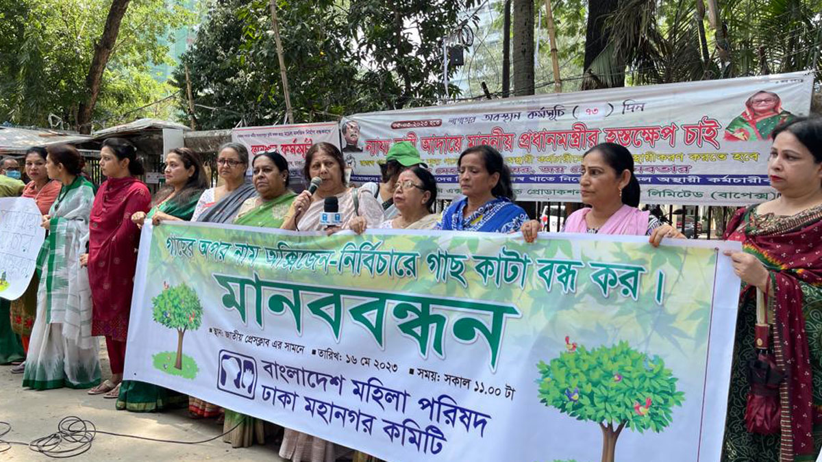 উন্নয়নের নামে গাছ উজাড় গণবিরোধী নীতি