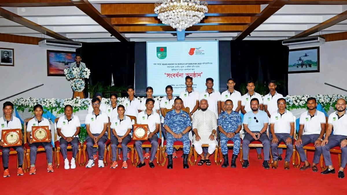 বিশ্বকাপ বাছাইয়ে ভালো ফল, হকি দলকে সংবর্ধনা