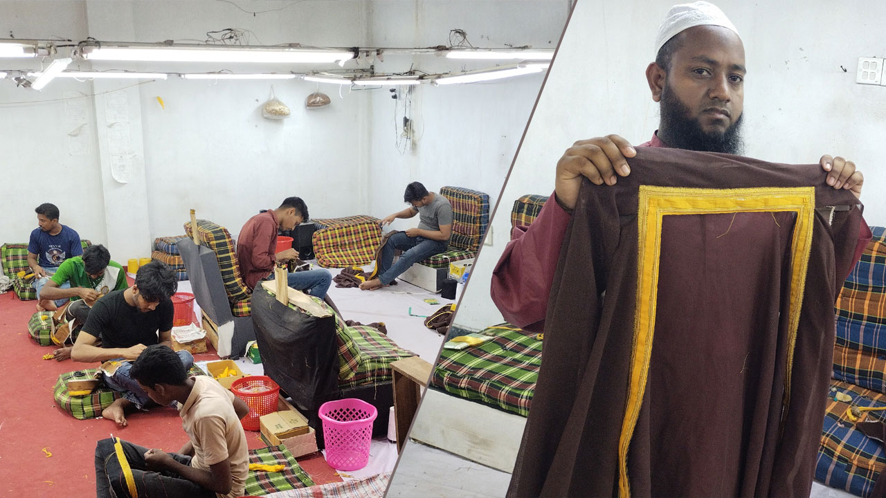 বগুড়া থেকে মধ্যপ্রাচ্যে যাচ্ছে আরবের ঐতিহ্যবাহী পোশাক ‘বিশত’