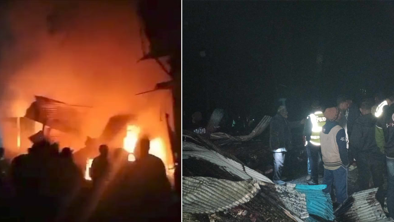 বাগেরহাটে আগুনে পুড়ে ছাই ৮ দোকান