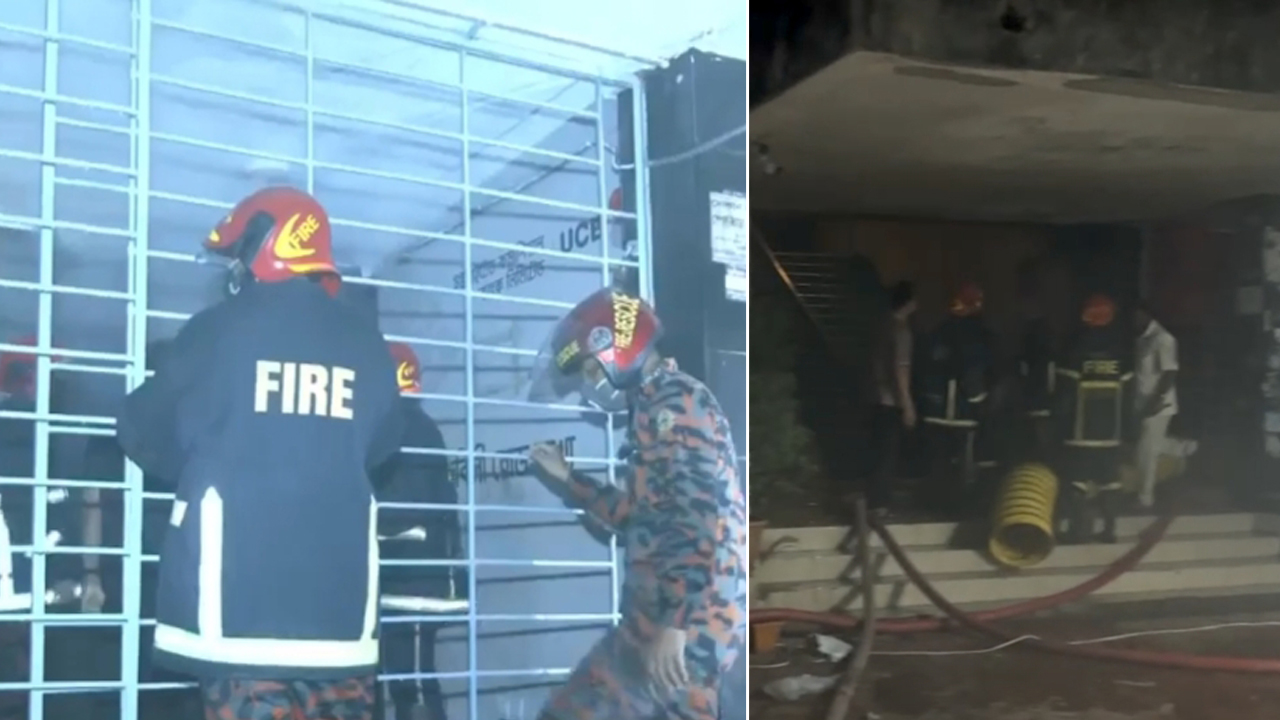 চট্টগ্রামে ইউসিবি ব্যাংকের আগুন নিয়ন্ত্রণে