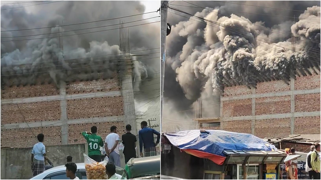 চট্টগ্রামে নির্মাণাধীন ভবনে আগুন