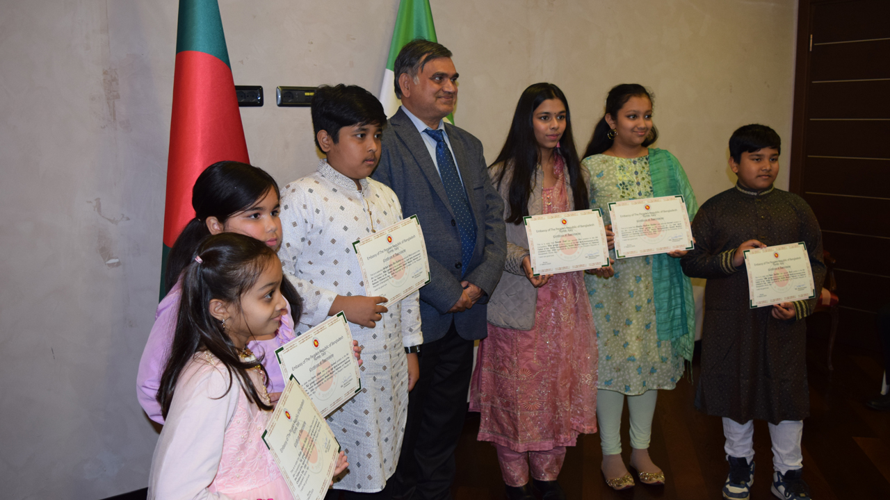 রোমে বঙ্গবন্ধুর জন্মবার্ষিকী ও জাতীয় শিশু দিবস উদযাপন