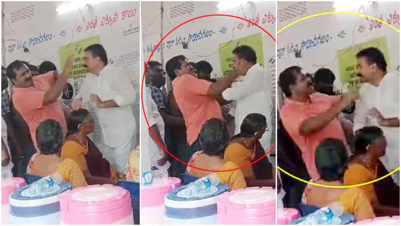 ভোটারকে থাপ্পড় মারায় এমপির গালে পাল্টা থাপ্পড় ভোটারের (ভিডিও)