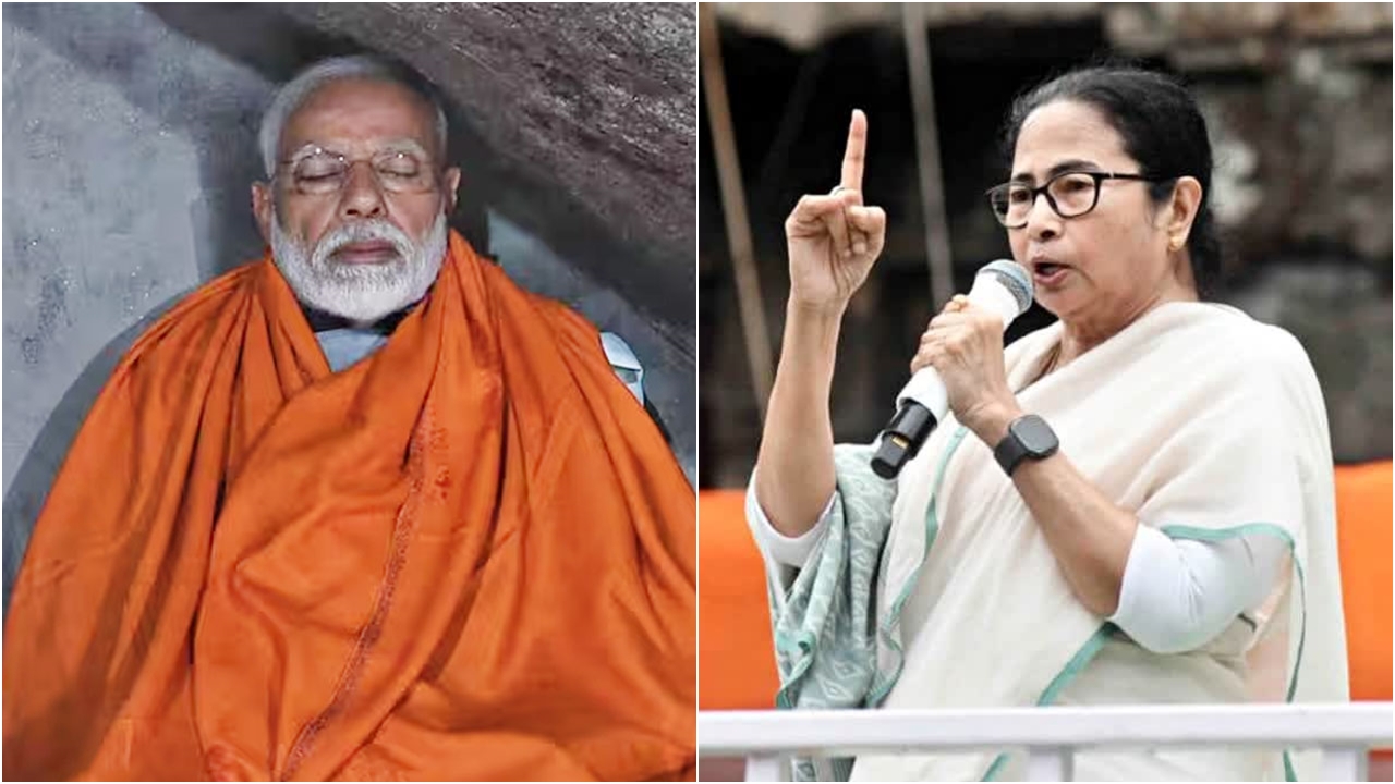 ‘উনি সমুদ্রের হাওয়া খেয়ে প্রচার চালাবেন’, মোদির ধ্যান নিয়ে মমতা
