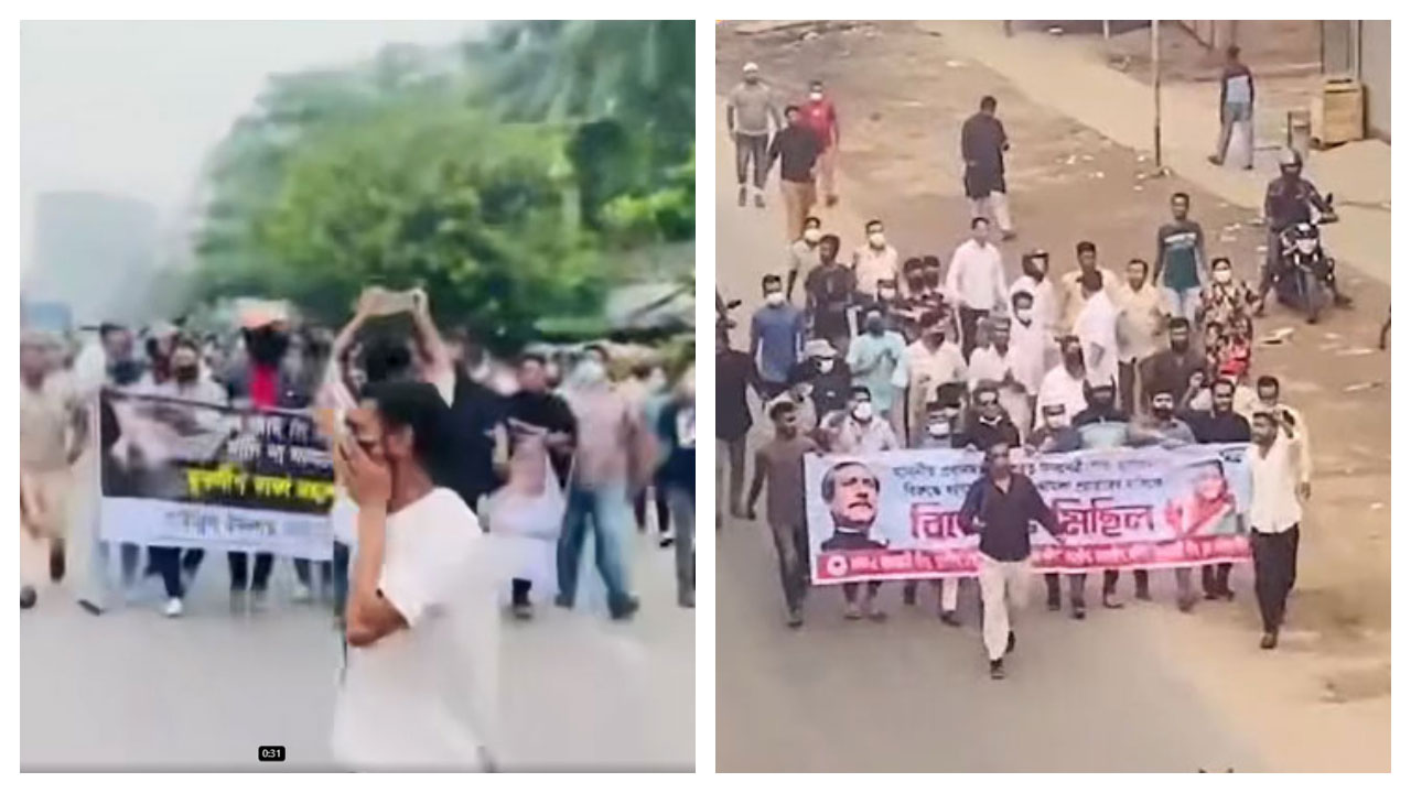 ডেমরা ও মিরপুরে আওয়ামী লীগের ঝটিকা মিছিল