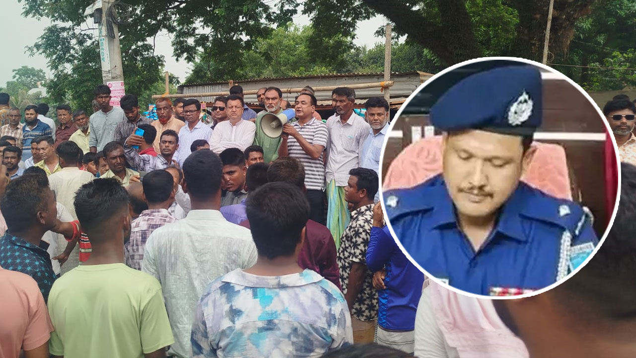 সেই ওসিকে পুনর্বহালের দাবিতে বিএনপির বিক্ষোভ-থানা ঘেরাও 