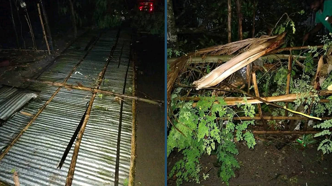 কালবৈশাখী ঝড়ের তাণ্ডবে লন্ডভন্ড রংপুর
