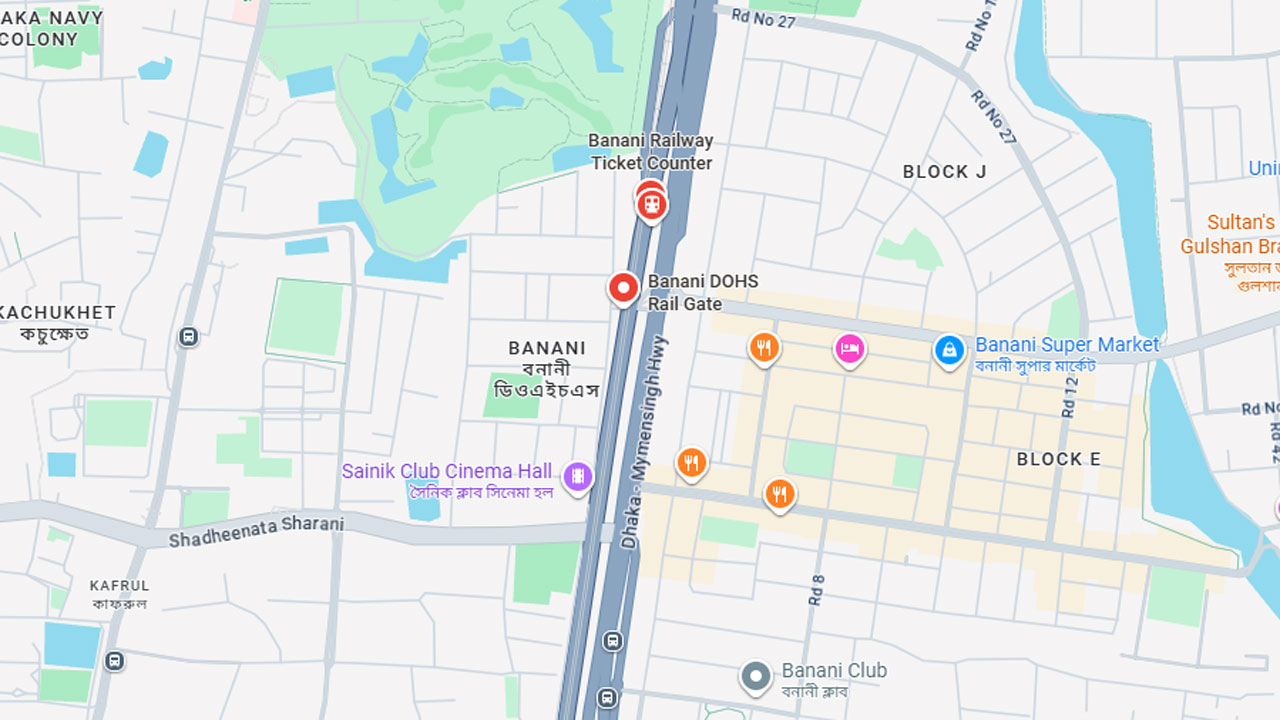 বনানী রেল ক্রসিংয়ে ট্রেনের ধাক্কায় প্রাণ গেল বৃদ্ধার