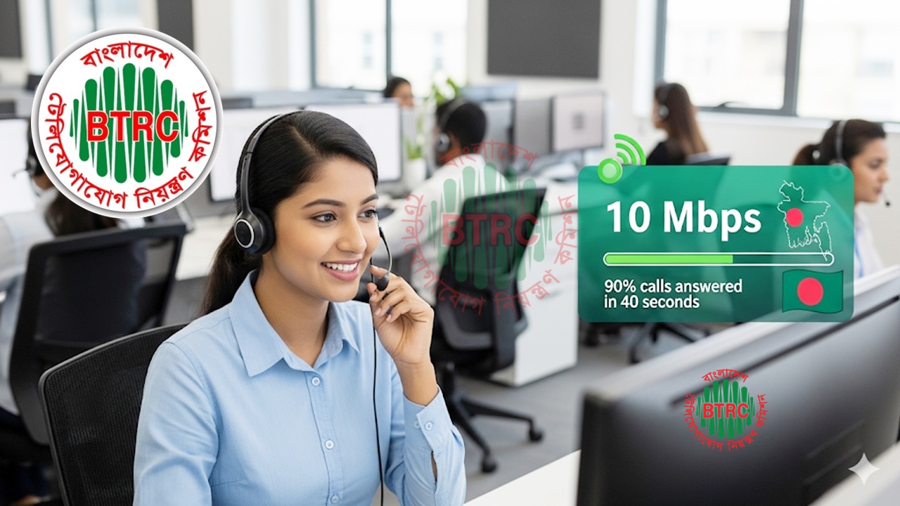 ১০ এমবিপিএস সর্বনিম্ন গতি, ৪০ সেকেন্ডে ধরতে হবে কলসেন্টারের ৯০ শতাংশ কল
