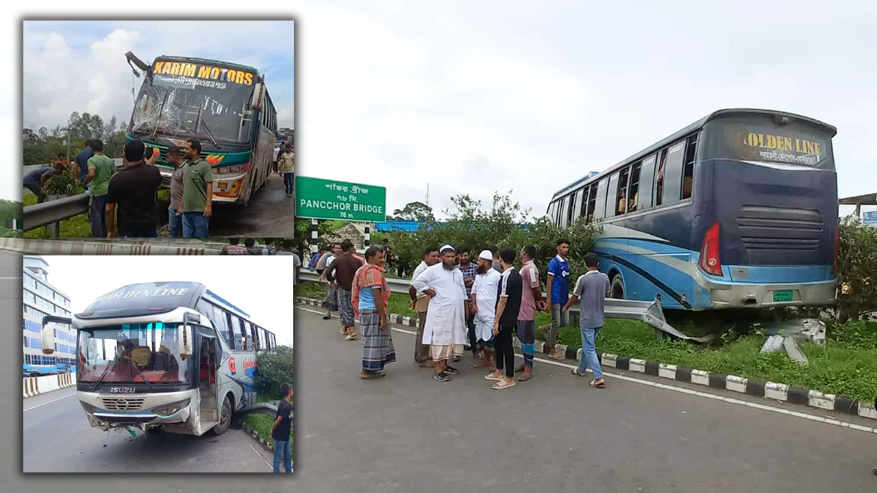 ঢাকা-ভাঙ্গা এক্সপ্রেসওয়েতে ৪ বাসের সংঘর্ষ, আহত ২৫