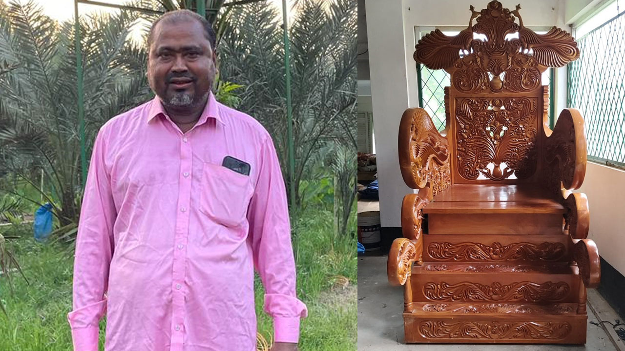 তারেক রহমানের জন্য চেয়ার বানিয়ে আলোচনায় কৃষক