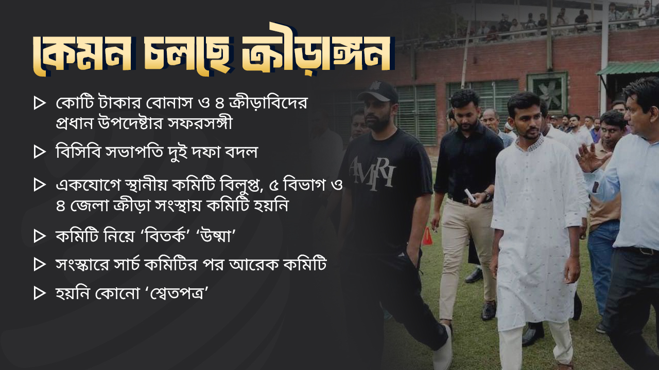 ক্রীড়াঙ্গনে চেয়ার রদবদল, প্রকৃত সংস্কার কবে? 