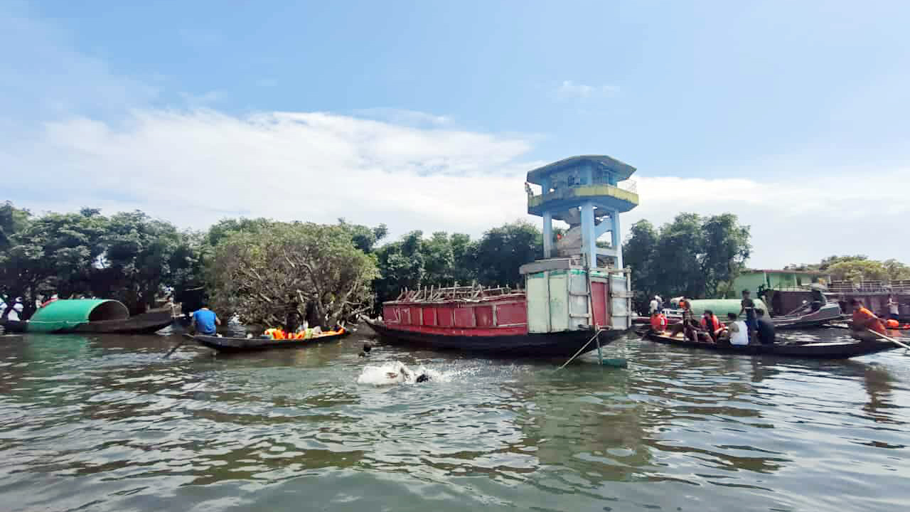 টাঙ্গুয়ার হাওরে পানিতে ডুবে শিশু নিখোঁজ