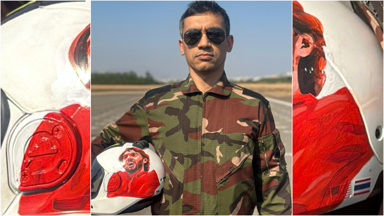 হাদির ছবি আঁকা হেলমেট পরে জাম্প করবেন বিডার আশিক চৌধুরী