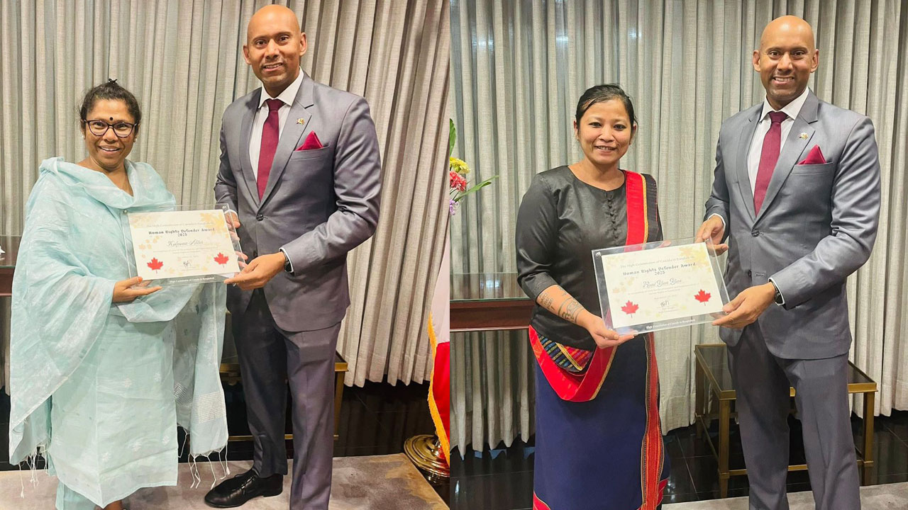 কানাডা হাইকমিশনের হিউম্যান রাইটস ডিফেন্ডার পুরস্কার পেলেন দুই নারী