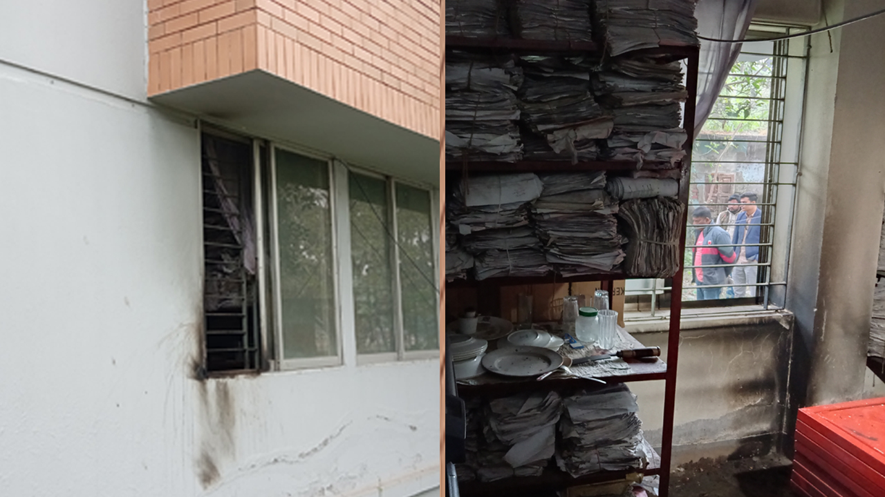 কুষ্টিয়ায় নির্বাচন অফিসে দুর্বৃত্তদের আগুন