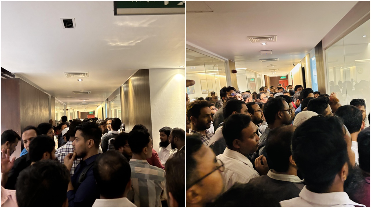 ভাতার দাবিতে অনড় কর্মচারীরা, সাড়ে ৪ ঘণ্টা অবরুদ্ধ অর্থ উপদেষ্টা