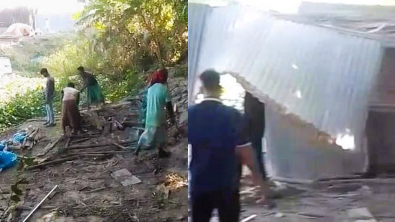 বসতভিটা দখল, ৩ শিশু ও স্ত্রীদের নিয়ে রাস্তায় ঘুরছেন দুই ভাই