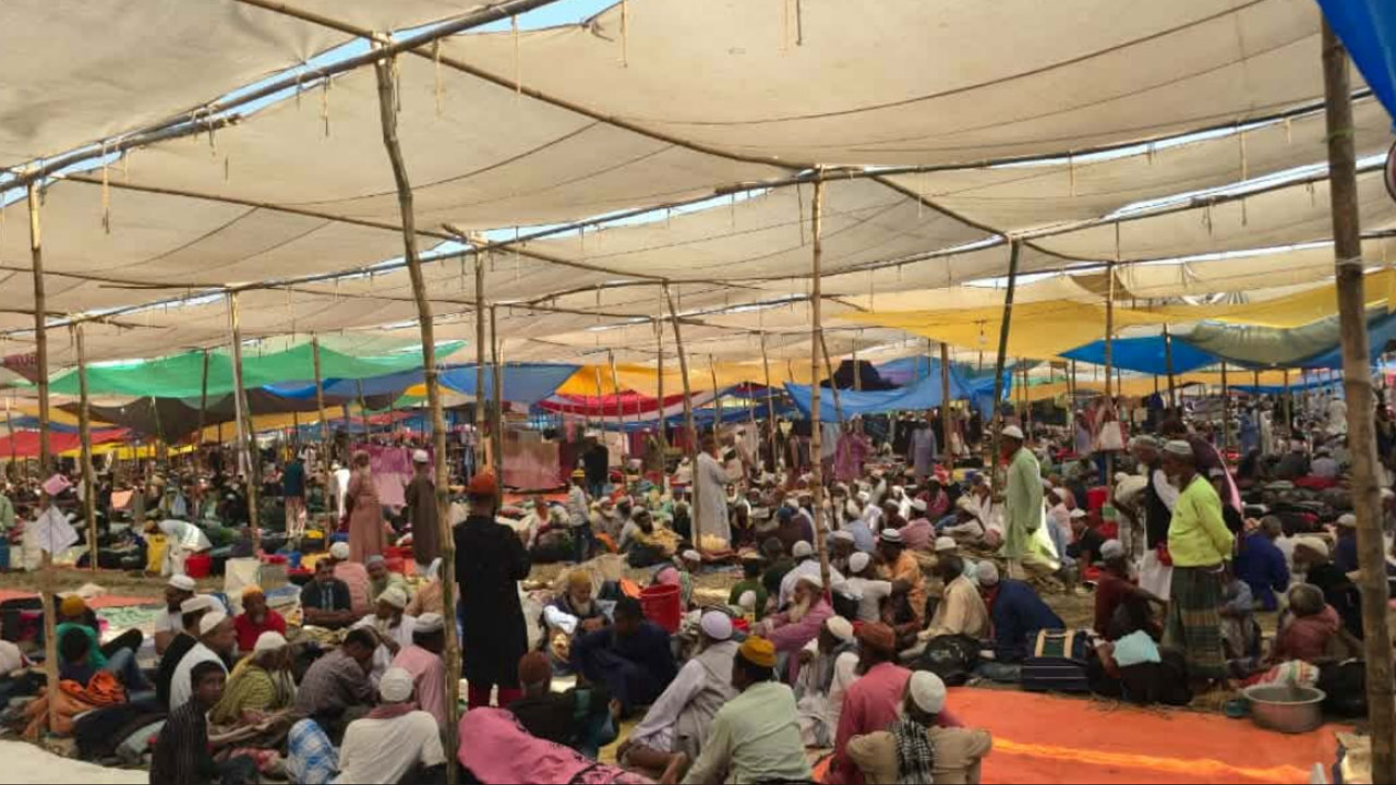 রংপুরে বিভাগীয় ইজতেমা শুরু, মুসল্লিদের ঢল নেমেছে