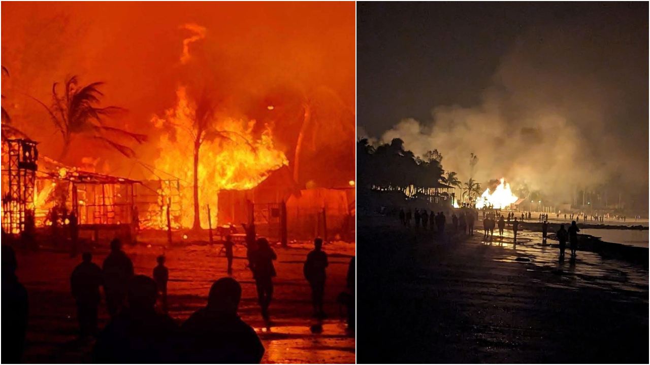মধ্যরাতে সেন্টমার্টিনে ভয়াবহ আগুন, কয়েকটি রিসোর্ট পুড়ে ছাই
