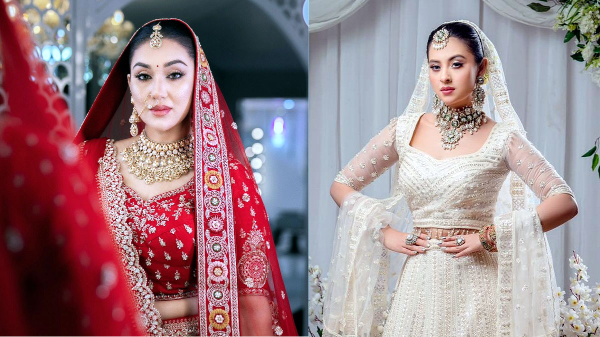 নববধূর সাজে অপু-বুবলী দুজনই