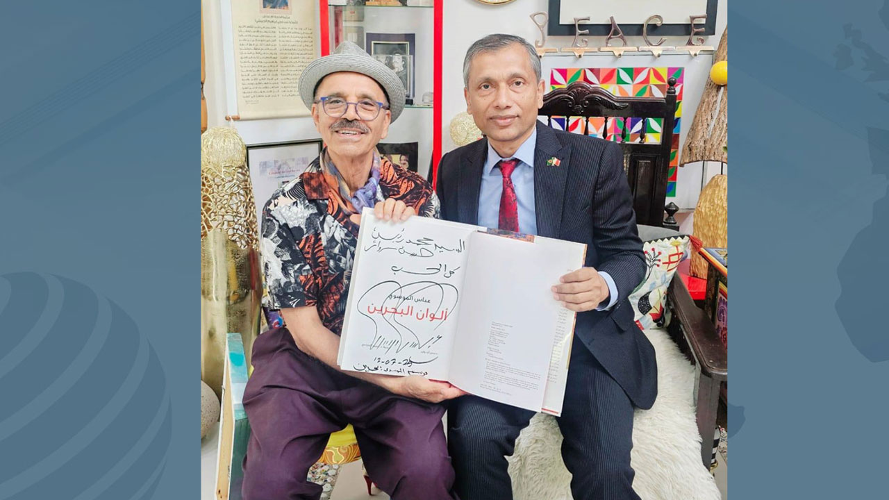 বাহরাইনের আব্বাস আল মুসাবি আর্ট গ্যালারি পরিদর্শন করলেন রাষ্ট্রদূত