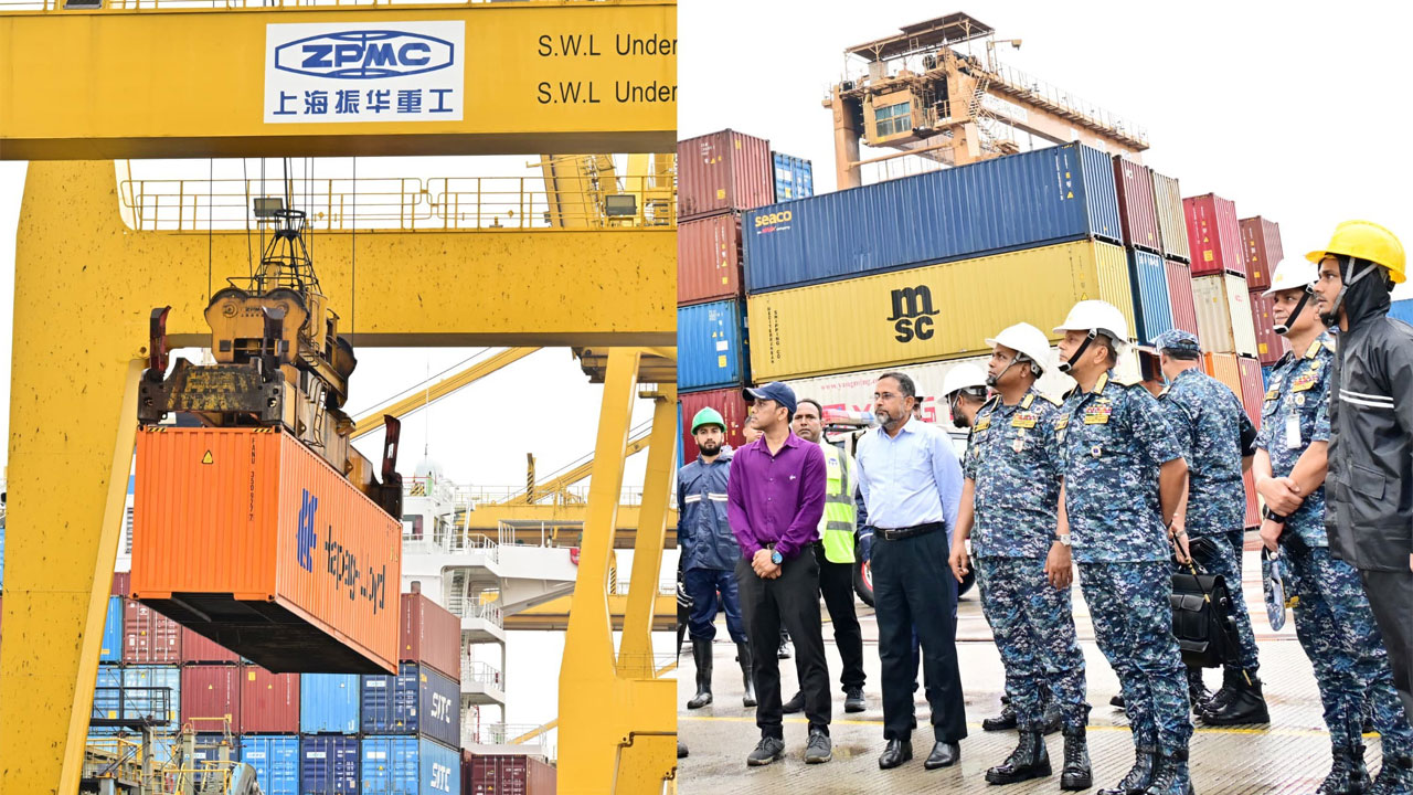 বন্দরের এনসিটি টার্মিনাল পরিদর্শন করলেন নৌবাহিনী প্রধান