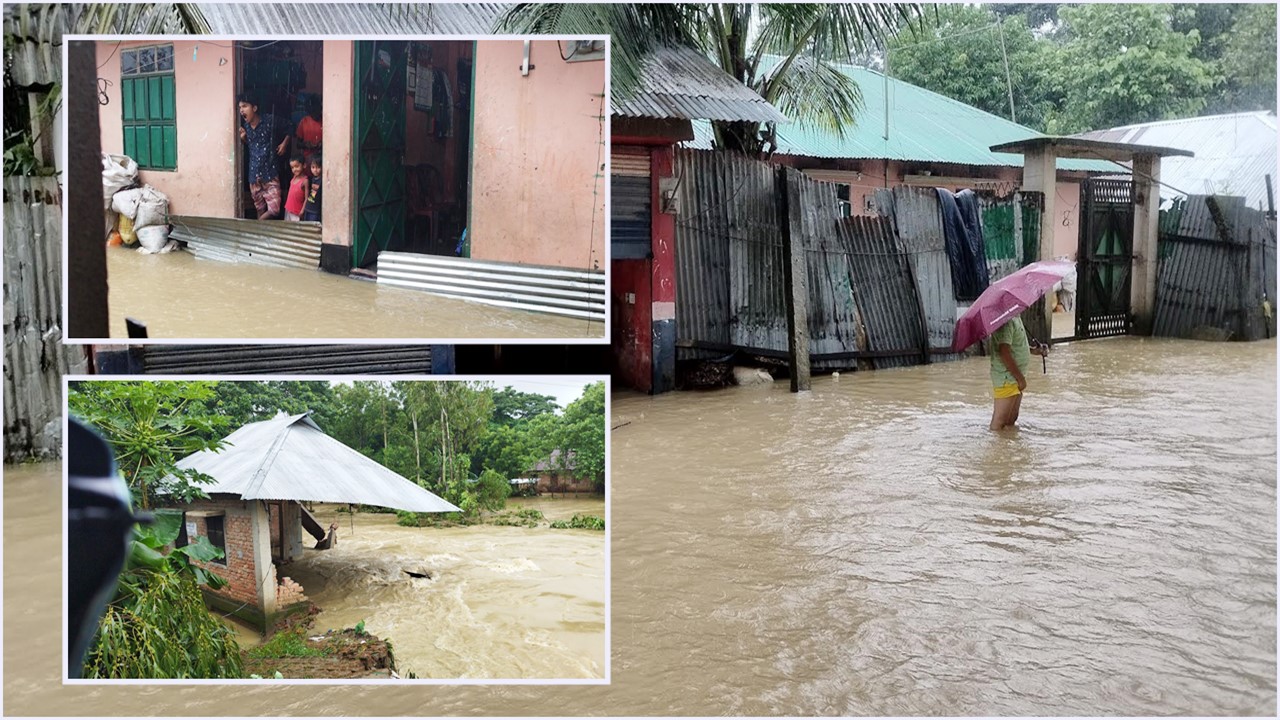 ফেনীতে বন্যাদুর্গত এলাকায় নেই বিদ্যুৎ, বন্ধ মোবাইল নেটওয়ার্ক