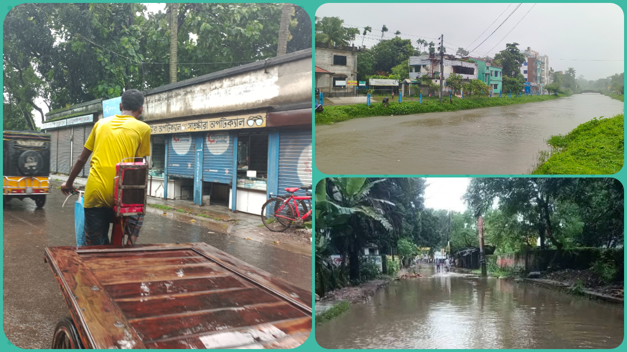 ‘সকাল থেকে ভিজতেছি, যাত্রী নাই’