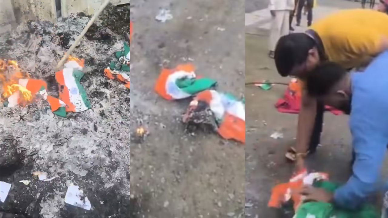 ভারতে আবর্জনার স্তূপে পোড়ানো হলো জাতীয় পতাকা, ভিডিও ভাইরাল