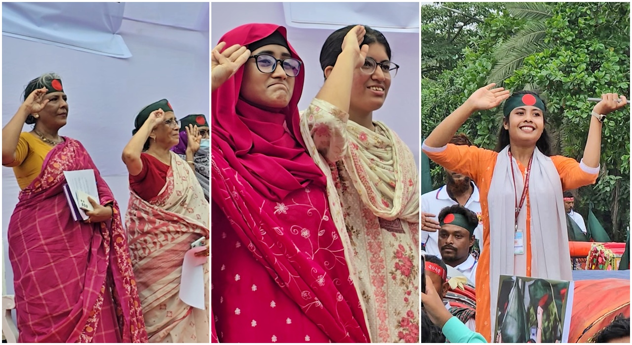 দাঁড়িয়ে রিকশাচালকদের স্যালুট জানালেন দুই উপদেষ্টা ও শতাধিক নারী