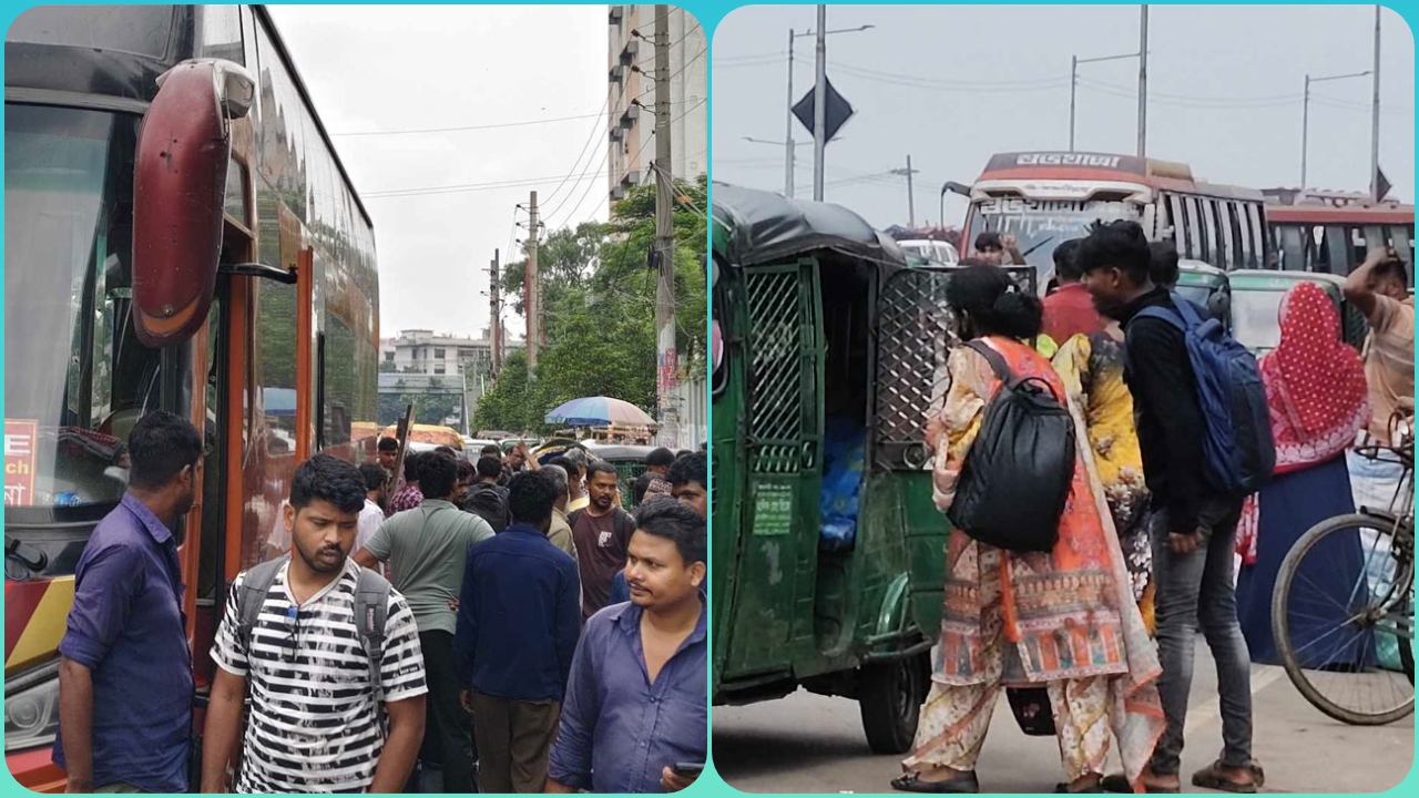 ভোগান্তি নিয়ে ঢাকায় ফিরছে মানুষ 