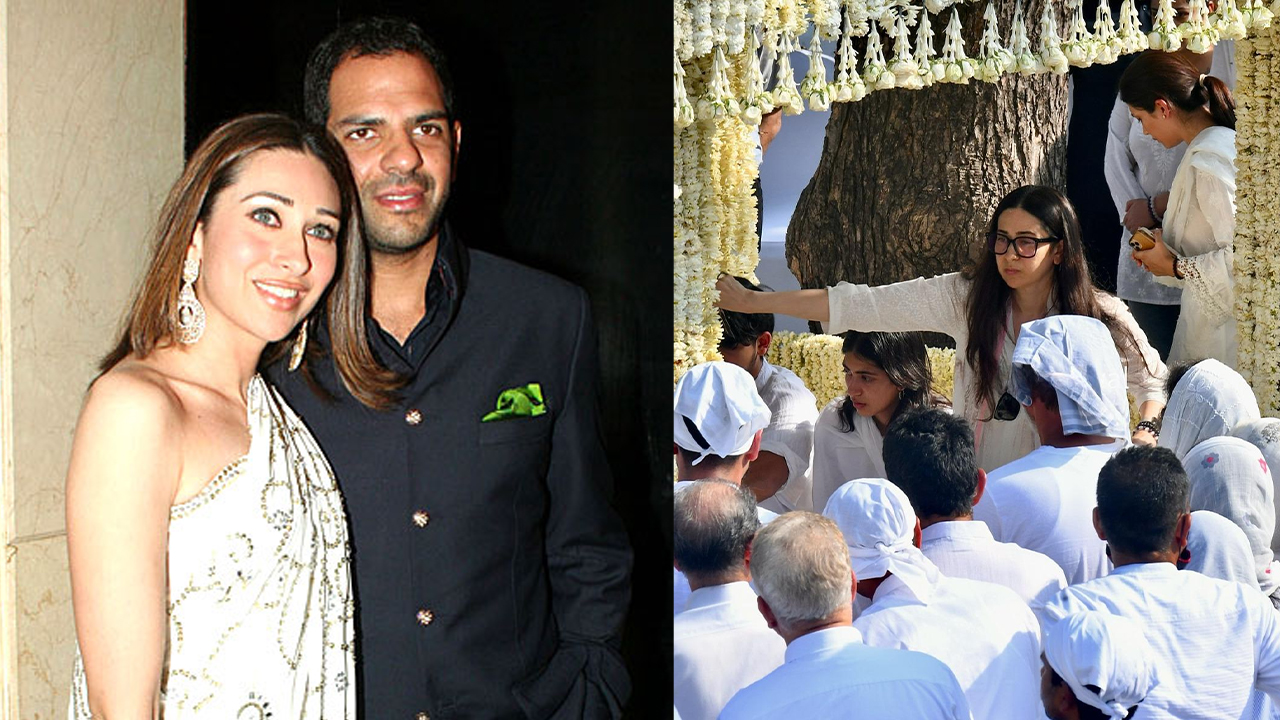 ফুলের তোড়া দিয়ে প্রাক্তন স্বামীকে শেষ বিদায় জানালেন কারিশমা 