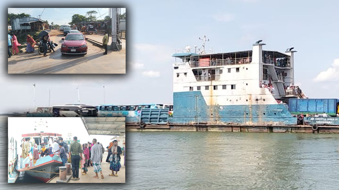 দৌলতদিয়া ঘাটে ঢাকামুখী মানুষের ভিড়, নেই যানজট ও ভোগান্তি